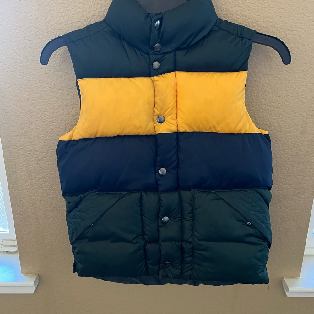 GAP Kids Green and Yellow Puffer Vest